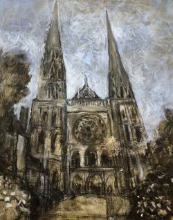 Öl auf Leinwand;
100 x 80 cm Chartres Kathedrale