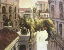 Acryl auf Papier;
50 x 65 cm Roma aeterna