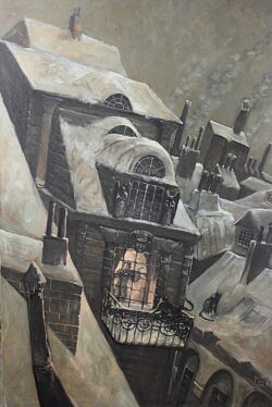 Öl auf Leinwand;
120 x 80 cm Katzenjammer