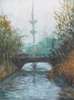 Acryl auf Papier;
65 x 50 cm Regenwetter