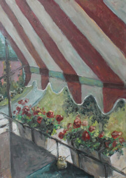 Acryl auf Leinwand;
70 x 50 cm Sommer in Bergedorf