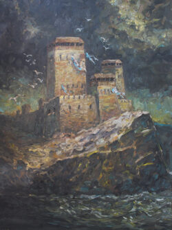 Öl auf Leinwand;
80 x 60 cm Trutzige Mauern