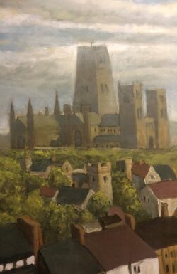 Acryl auf Leinwand;
60 x 40 cm Durham Kathedrale