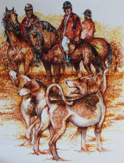 Filzstift auf Papier; 65 x 50 cm