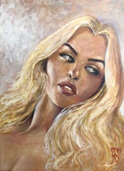 Acryl auf Leinwand;
100 x 70 cm Alicia